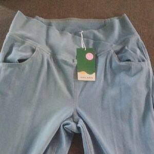 Halara Women Blue Jean Leggings Flare Legged